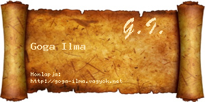 Goga Ilma névjegykártya